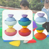 Maxbell Stepping Stones for Kids Lightweight for Ages 3 4 5 6 7 8 Years Sensory Toys Macaron color