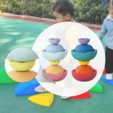 Maxbell Stepping Stones for Kids Lightweight for Ages 3 4 5 6 7 8 Years Sensory Toys Macaron color