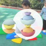 Maxbell Stepping Stones for Kids Lightweight for Ages 3 4 5 6 7 8 Years Sensory Toys Macaron color