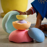 Maxbell Stepping Stones for Kids Lightweight for Ages 3 4 5 6 7 8 Years Sensory Toys Macaron color