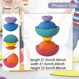 Maxbell Stepping Stones for Kids Lightweight for Ages 3 4 5 6 7 8 Years Sensory Toys Rainbow Colors