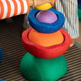 Maxbell Stepping Stones for Kids Lightweight for Ages 3 4 5 6 7 8 Years Sensory Toys Rainbow Colors