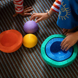 Maxbell Stepping Stones for Kids Lightweight for Ages 3 4 5 6 7 8 Years Sensory Toys Rainbow Colors