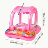 Maxbell Funny Pool Float Cartoon Inflatable Swimming Ring for Vacation Lake Children With Bell No Handle