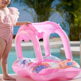 Maxbell Funny Pool Float Cartoon Inflatable Swimming Ring for Vacation Lake Children With Handle No Bell