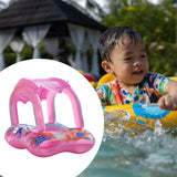 Maxbell Funny Pool Float Cartoon Inflatable Swimming Ring for Vacation Lake Children With Handle No Bell
