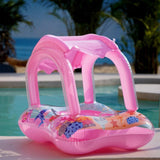 Maxbell Funny Pool Float Cartoon Inflatable Swimming Ring for Vacation Lake Children With Handle No Bell