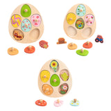 Maxbell Wood Puzzles for Kids for Aged 3-6 Years Matching Toys Educational Toy Flower