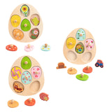 Maxbell Wood Puzzles for Kids for Aged 3-6 Years Matching Toys Educational Toy Flower