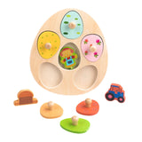 Maxbell Wood Puzzles for Kids for Aged 3-6 Years Matching Toys Educational Toy farm tools