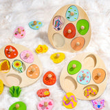 Maxbell Wood Puzzles for Kids for Aged 3-6 Years Matching Toys Educational Toy farm tools