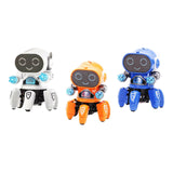 Maxbell Electric Octopus Robot Toy Holiday Gifts Practical Dancing Walking Robot Toy White