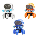 Maxbell Electric Octopus Robot Toy Holiday Gifts Practical Dancing Walking Robot Toy White