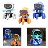 Maxbell Electric Octopus Robot Toy Holiday Gifts Practical Dancing Walking Robot Toy White