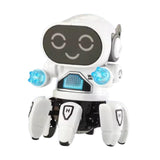 Maxbell Electric Octopus Robot Toy Holiday Gifts Practical Dancing Walking Robot Toy White