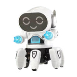 Maxbell Electric Octopus Robot Toy Holiday Gifts Practical Dancing Walking Robot Toy White
