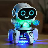 Maxbell Electric Octopus Robot Toy Holiday Gifts Practical Dancing Walking Robot Toy White