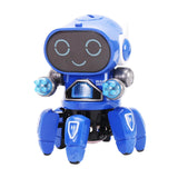 Maxbell Electric Octopus Robot Toy Holiday Gifts Practical Dancing Walking Robot Toy Blue