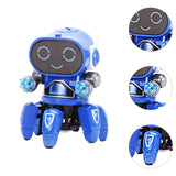 Maxbell Electric Octopus Robot Toy Holiday Gifts Practical Dancing Walking Robot Toy Blue