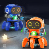 Maxbell Electric Octopus Robot Toy Holiday Gifts Practical Dancing Walking Robot Toy Blue