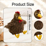 Maxbell Chicken Plush Pillow Toy Stuffed Animal Pillow Birthday Gift for Living Room 28cm