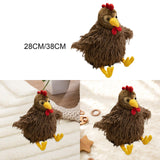Maxbell Chicken Plush Pillow Toy Stuffed Animal Pillow Birthday Gift for Living Room 28cm