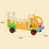 Maxbell Wooden Kids Tool Set Portable Pretend Play for Boys Girls Preschool Children