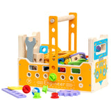 Maxbell Wooden Kids Tool Set Portable Pretend Play for Boys Girls Preschool Children