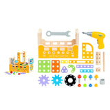 Maxbell Wooden Kids Tool Set Portable Pretend Play for Boys Girls Preschool Children