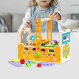 Maxbell Wooden Kids Tool Set Portable Pretend Play for Boys Girls Preschool Children