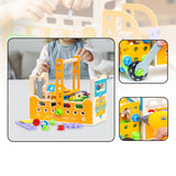 Maxbell Wooden Kids Tool Set Portable Pretend Play for Boys Girls Preschool Children