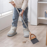 Maxbell Mini Broom with Dustpan for Kids Role Playing Little Housekeeping Helper Set Large Mouth Cartoon