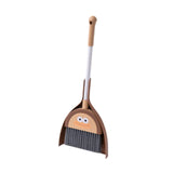 Maxbell Mini Broom with Dustpan for Kids Role Playing Little Housekeeping Helper Set Large Mouth Cartoon