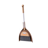 Maxbell Mini Broom with Dustpan for Kids Role Playing Little Housekeeping Helper Set Large Mouth Cartoon