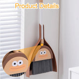 Maxbell Mini Broom with Dustpan for Kids Role Playing Little Housekeeping Helper Set Large Mouth Cartoon
