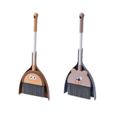 Maxbell Mini Broom with Dustpan for Kids Role Playing Little Housekeeping Helper Set Large Mouth Cartoon