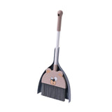 Maxbell Mini Broom with Dustpan for Kids Role Playing Little Housekeeping Helper Set Cartoon Bear