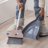 Maxbell Mini Broom with Dustpan for Kids Role Playing Little Housekeeping Helper Set Cartoon Bear