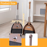 Maxbell Mini Broom with Dustpan for Kids Role Playing Little Housekeeping Helper Set Cartoon Bear