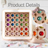 Maxbell Wooden Blocks Stacking Toy Hand Eye Coordination Rainbow Stacker Educational