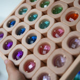 Maxbell Wooden Blocks Stacking Toy Hand Eye Coordination Rainbow Stacker Educational