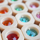 Maxbell Wooden Blocks Stacking Toy Hand Eye Coordination Rainbow Stacker Educational