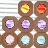 Maxbell Wooden Blocks Stacking Toy Hand Eye Coordination Rainbow Stacker Educational