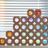 Maxbell Wooden Blocks Stacking Toy Hand Eye Coordination Rainbow Stacker Educational