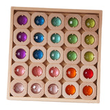 Maxbell Wooden Blocks Stacking Toy Hand Eye Coordination Rainbow Stacker Educational