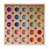 Maxbell Wooden Blocks Stacking Toy Hand Eye Coordination Rainbow Stacker Educational