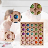 Maxbell Wooden Blocks Stacking Toy Hand Eye Coordination Rainbow Stacker Educational