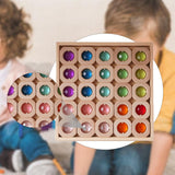 Maxbell Wooden Blocks Stacking Toy Hand Eye Coordination Rainbow Stacker Educational