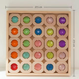 Maxbell Wooden Blocks Stacking Toy Hand Eye Coordination Rainbow Stacker Educational