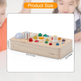 Maxbell Wood Busy Board with LED Lights Switch Activity Board for Children Kids Gift